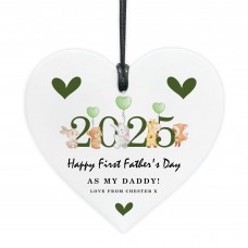 Personalised First Father's Day Heart Gift For Daddy New Dad