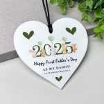 Personalised First Father's Day Heart Gift For Daddy New Dad