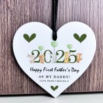 Personalised First Father's Day Heart Gift For Daddy New Dad