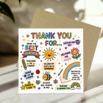 Teacher Thank You Card from Kids Cute Thank You Card For Teacher