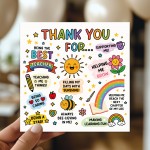 Teacher Thank You Card from Kids Cute Thank You Card For Teacher