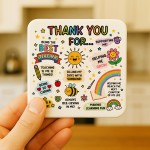 Teacher Thank You Coaster Teacher Appreciation Gift For Women