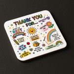 Teacher Thank You Coaster Teacher Appreciation Gift For Women