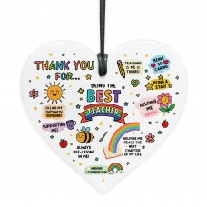 Teacher Thank You Heart Teacher Appreciation Gift For Women