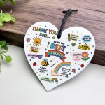 Teacher Thank You Heart Teacher Appreciation Gift For Women