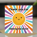 Teacher Thank You Cards Multipack of 6 Cards With Envelopes