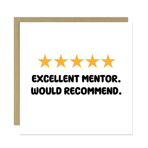 Excellent Mentor Card With Kraft Envelope Mentor Card Thank You Excellent Mentor Card With Kraft Envelope Mentor Card Thank You