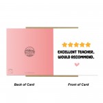 Funny Teacher Card 5 Star Review Thank You Cards For Teachers
