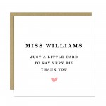 Personalised Thank You Cards For School Nursery Teacher 145x145m