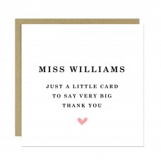 Personalised Thank You Cards For School Nursery Teacher 145x145m