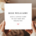 Personalised Thank You Cards For School Nursery Teacher 145x145m