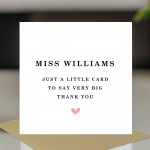 Personalised Thank You Cards For School Nursery Teacher 145x145m