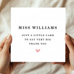 Personalised Thank You Cards For School Nursery Teacher 145x145m