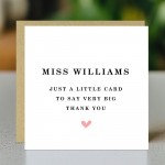 Personalised Thank You Cards For School Nursery Teacher 145x145m