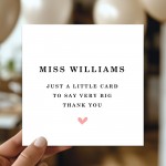 Personalised Thank You Cards For School Nursery Teacher 145x145m