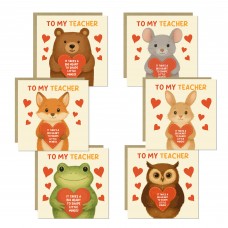 Thank You Teacher Multipack of 6 Cards Teacher Appreciation Card