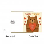 Thank You Teacher Card Teacher Thank You Cards From Kids