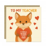 Teacher Appreciation Thank You Cards Thank You Greeting Card