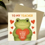 Thank You Card For Teachers End of Term Leaving School Nursery