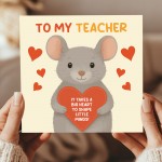 Teacher Appreciation Card From Students Kids Thank You Card