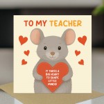 Teacher Appreciation Card From Students Kids Thank You Card