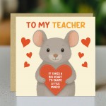 Teacher Appreciation Card From Students Kids Thank You Card