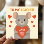 Teacher Appreciation Card From Students Kids Thank You Card
