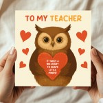 Teacher Thank You Card From Kids Teacher Appreciation Card