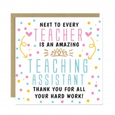 Teaching Assistant Thank You Card From Students End of Term