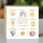 Personalised Teacher Thank You Cards From Students End of Term