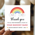 Personalised Thank You To The Wonderful Staff Card Nursery 