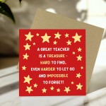 Great Teacher Appreciation Cards Thank You Card For School