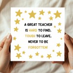 Best Teacher Cards From Kids Students Thank You Card For Teacher
