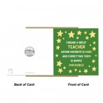 Teacher Leaving School Nursery Thank You Card End of Term