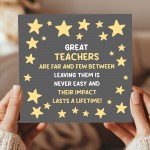 Teacher Thank You Card From Kids Best Teacher Card End of Term