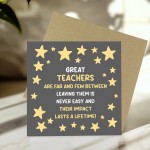 Teacher Thank You Card From Kids Best Teacher Card End of Term