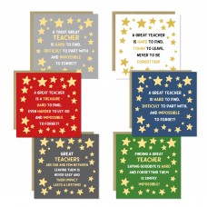 Teacher Multipack of 6 Cards For Great Teachers Thank You Pack