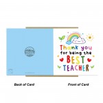 Teacher Card For Best Teacher Thank You Cards for Teacher Card
