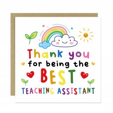 Teacher Card For Best Teaching Assistant Thank You Cards