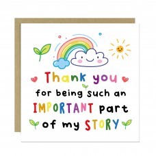 Thank You Cards for Teacher Important Part Of My Story