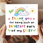 Thank You Cards for Teacher Important Part Of My Story