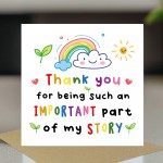 Thank You Cards for Teacher Important Part Of My Story