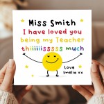 PERSONALISED Thank You Cards for Teacher Loved You This Much PERSONALISED Thank You Cards for Teacher Loved You This Much