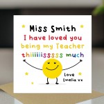 PERSONALISED Thank You Cards for Teacher Loved You This Much PERSONALISED Thank You Cards for Teacher Loved You This Much