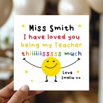 PERSONALISED Thank You Cards for Teacher Loved You This Much PERSONALISED Thank You Cards for Teacher Loved You This Much
