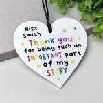 Personalised Gift For Teacher Teaching Assistant Important Part