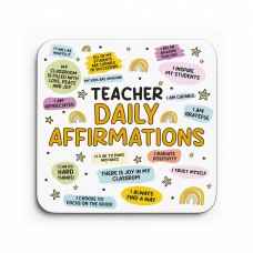 Teacher Gift Teacher Daily Affirmations Coaster TA Gift