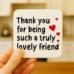 Thank You Gift Coaster For Best Friend Friendship Gift