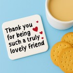 Thank You Gift Coaster For Best Friend Friendship Gift