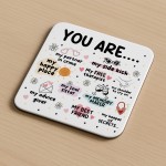 Christmas Birthday Gift For Best Friend Bestie Coaster